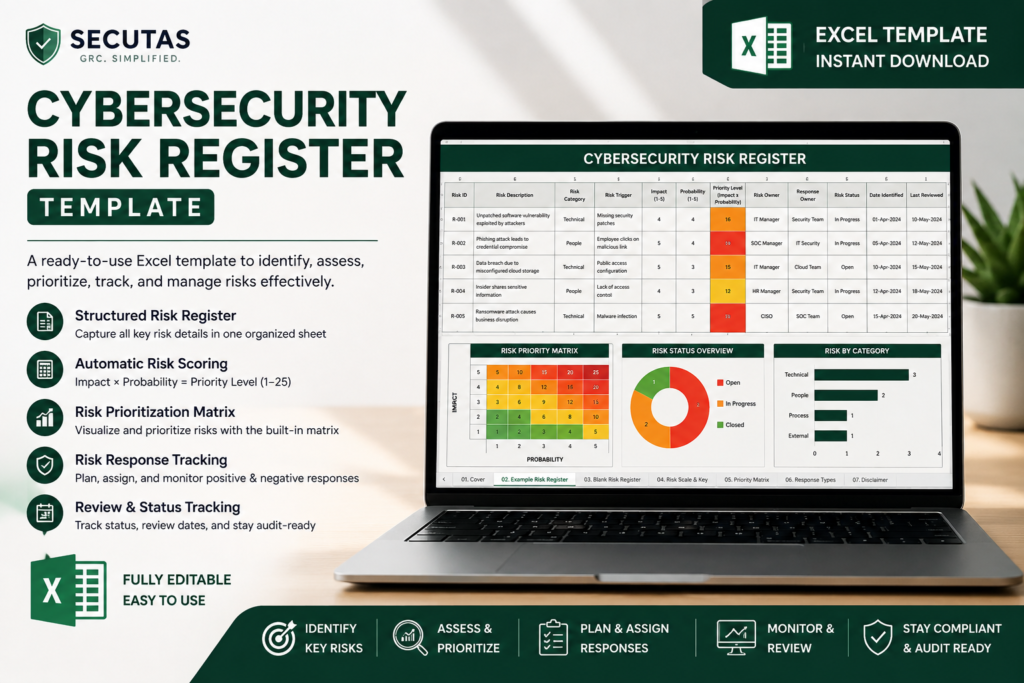 Cybersecurity Risk Register Template